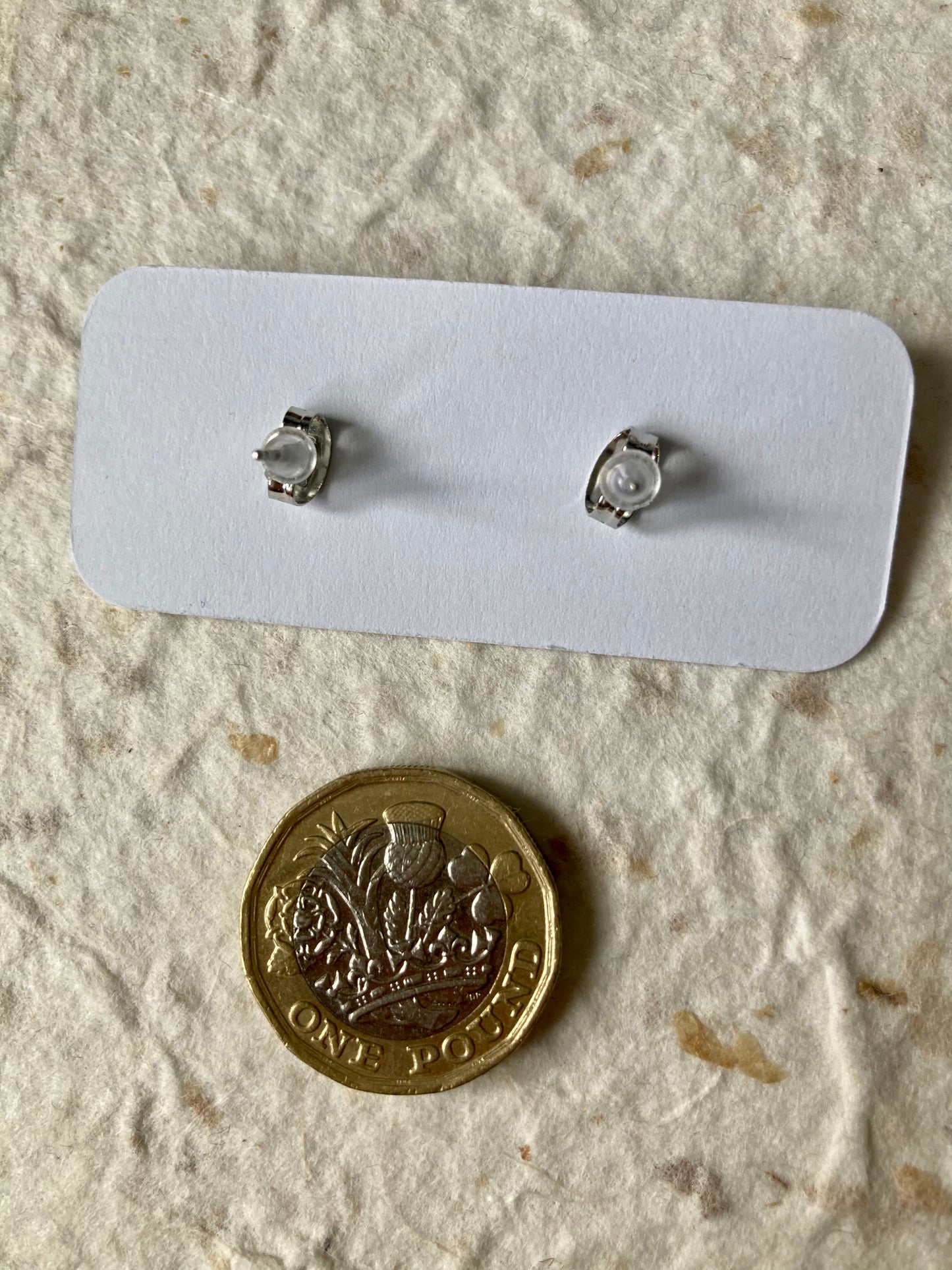 Sea glass like tumbled glass stud earrings