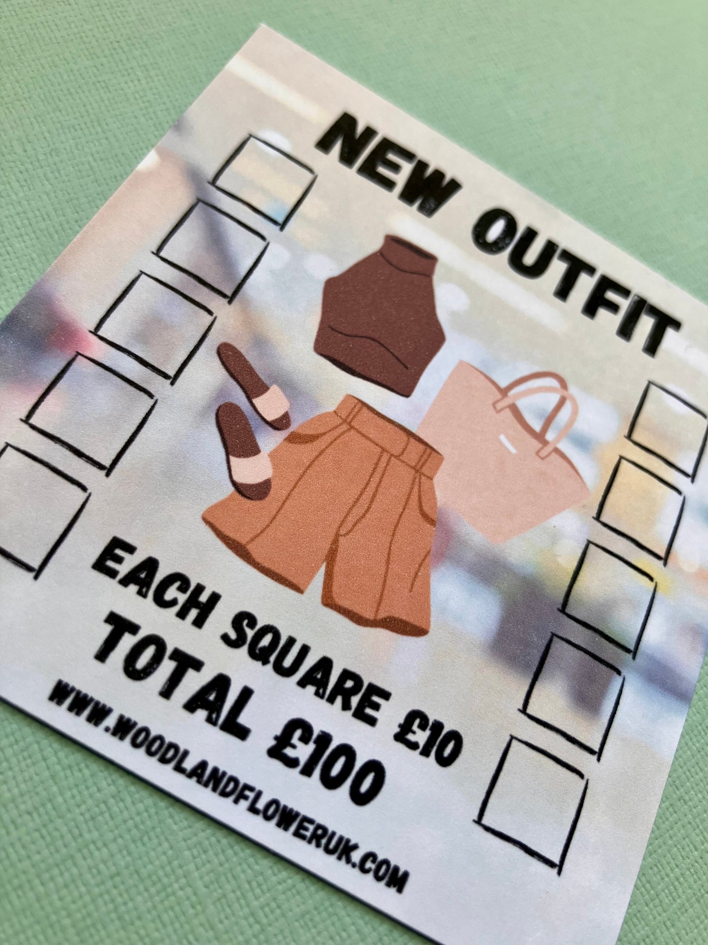 Square mini saving challenge ( New outfit)