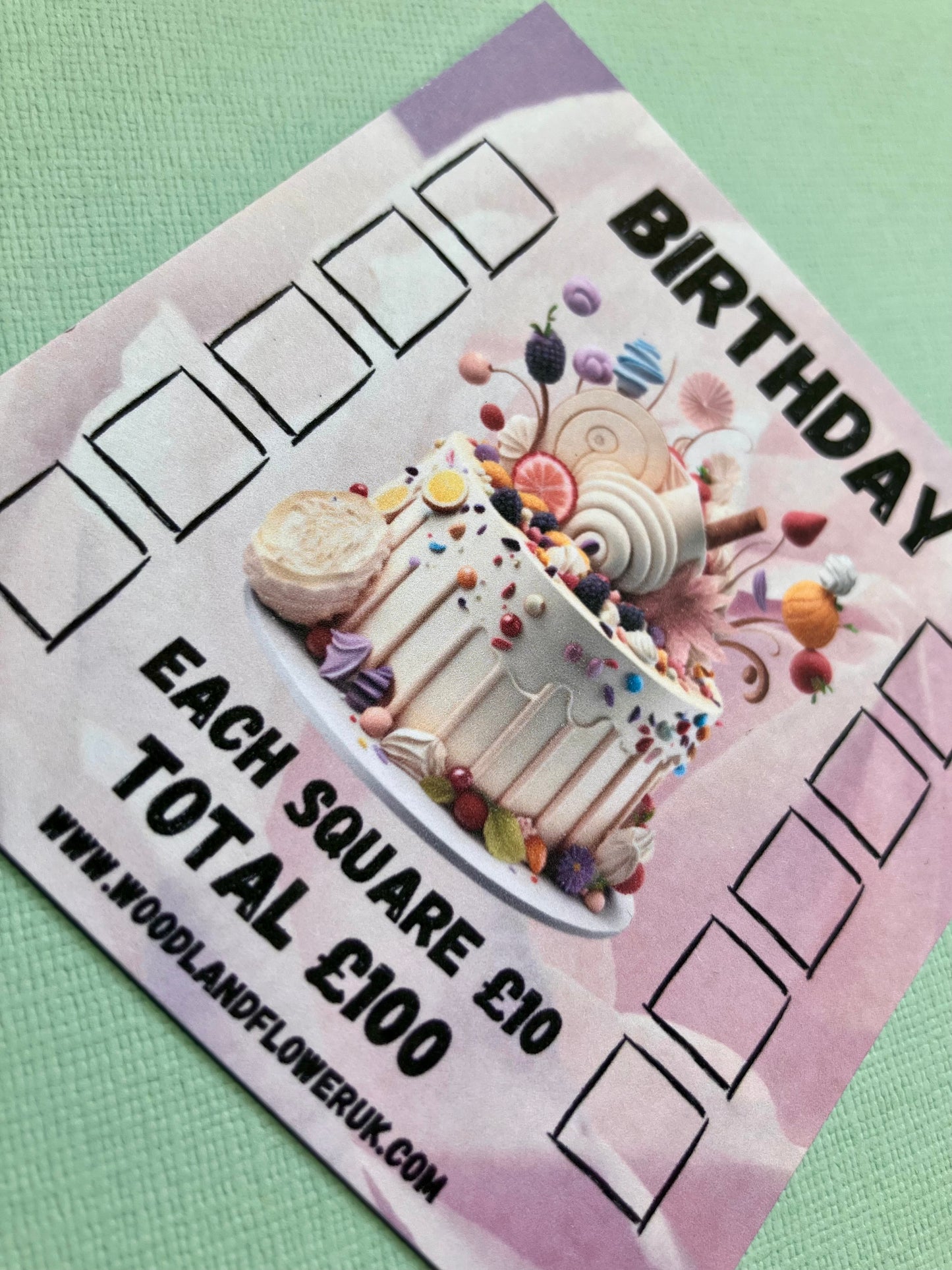 Square mini saving challenge ( Birthday)