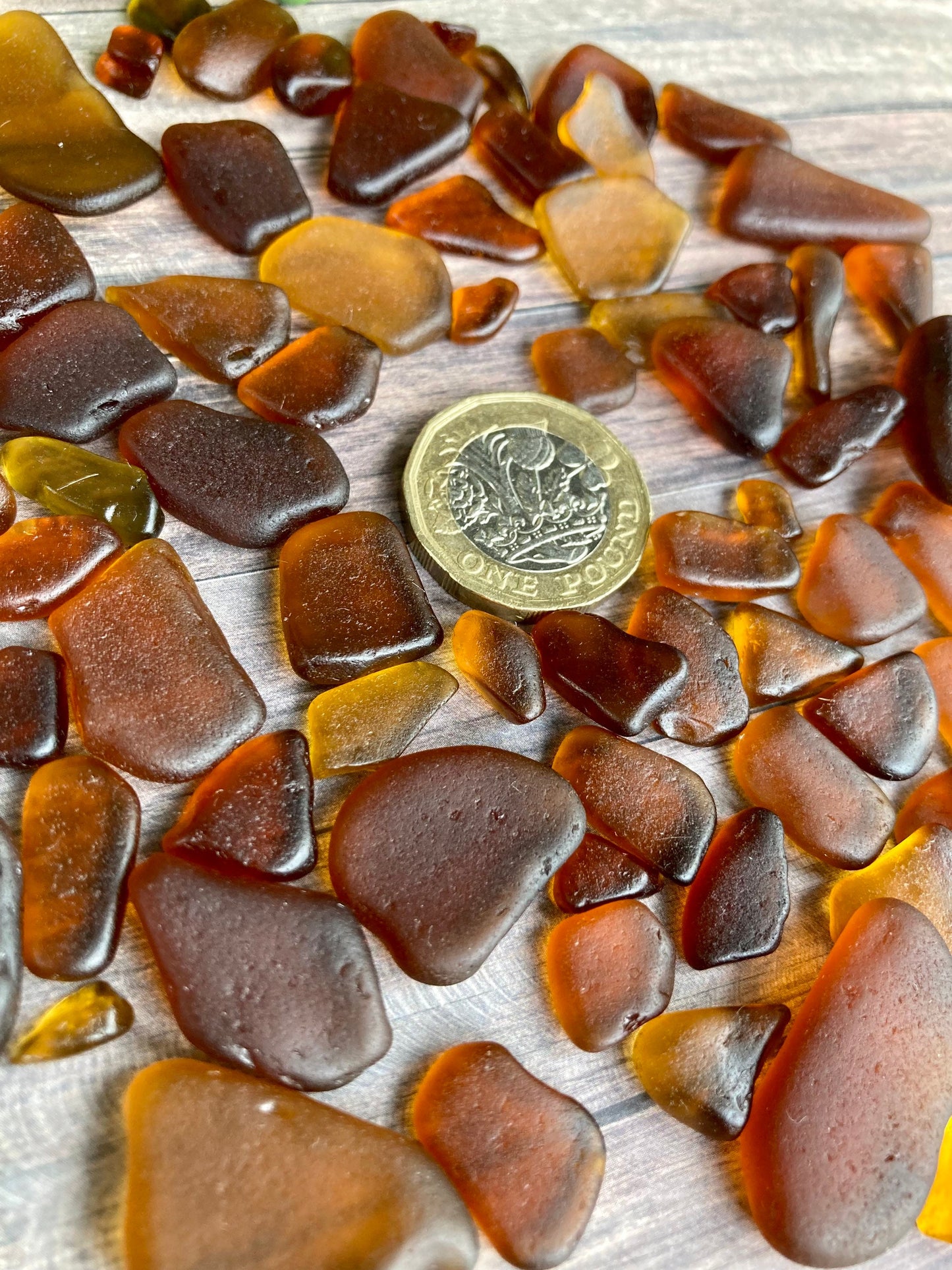 Brown sea glass 20 pieces/beach glass collected from Queensferry beach Scotland in 2022